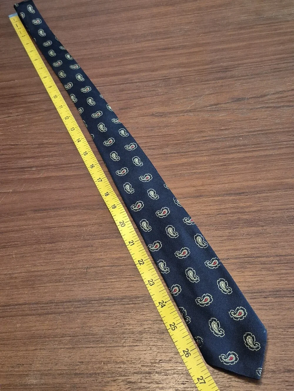 Vintage 60s Narrow Navy Paisley Tie